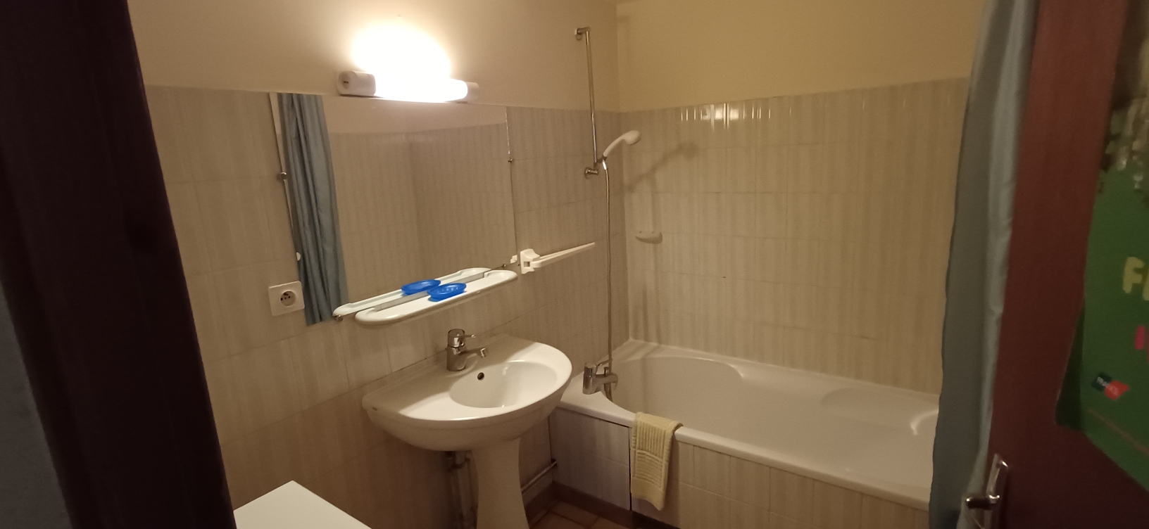 Salle de bain avec baignoire